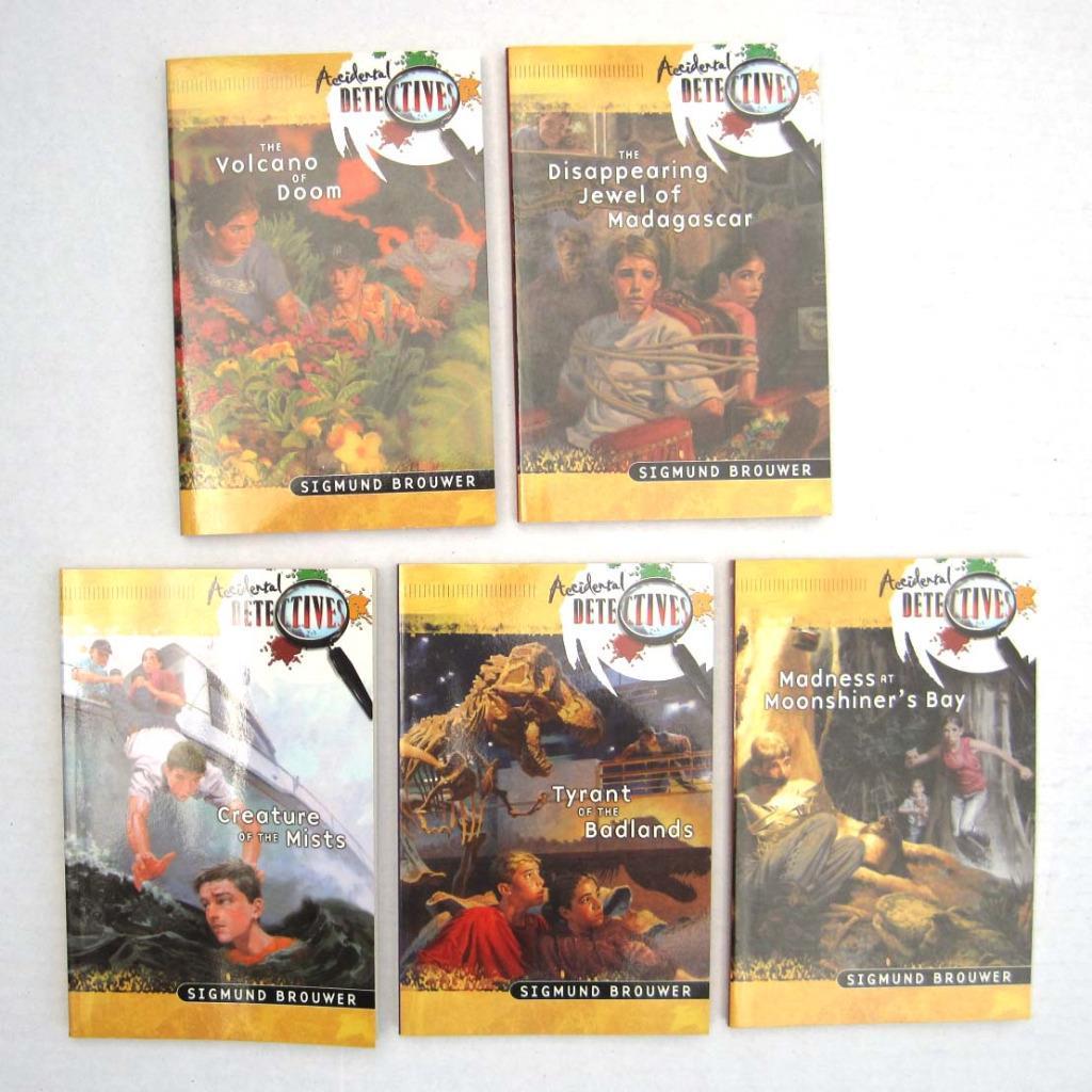 accidental detectives by sigmund brouwer lot of 5 books paperback bethany house