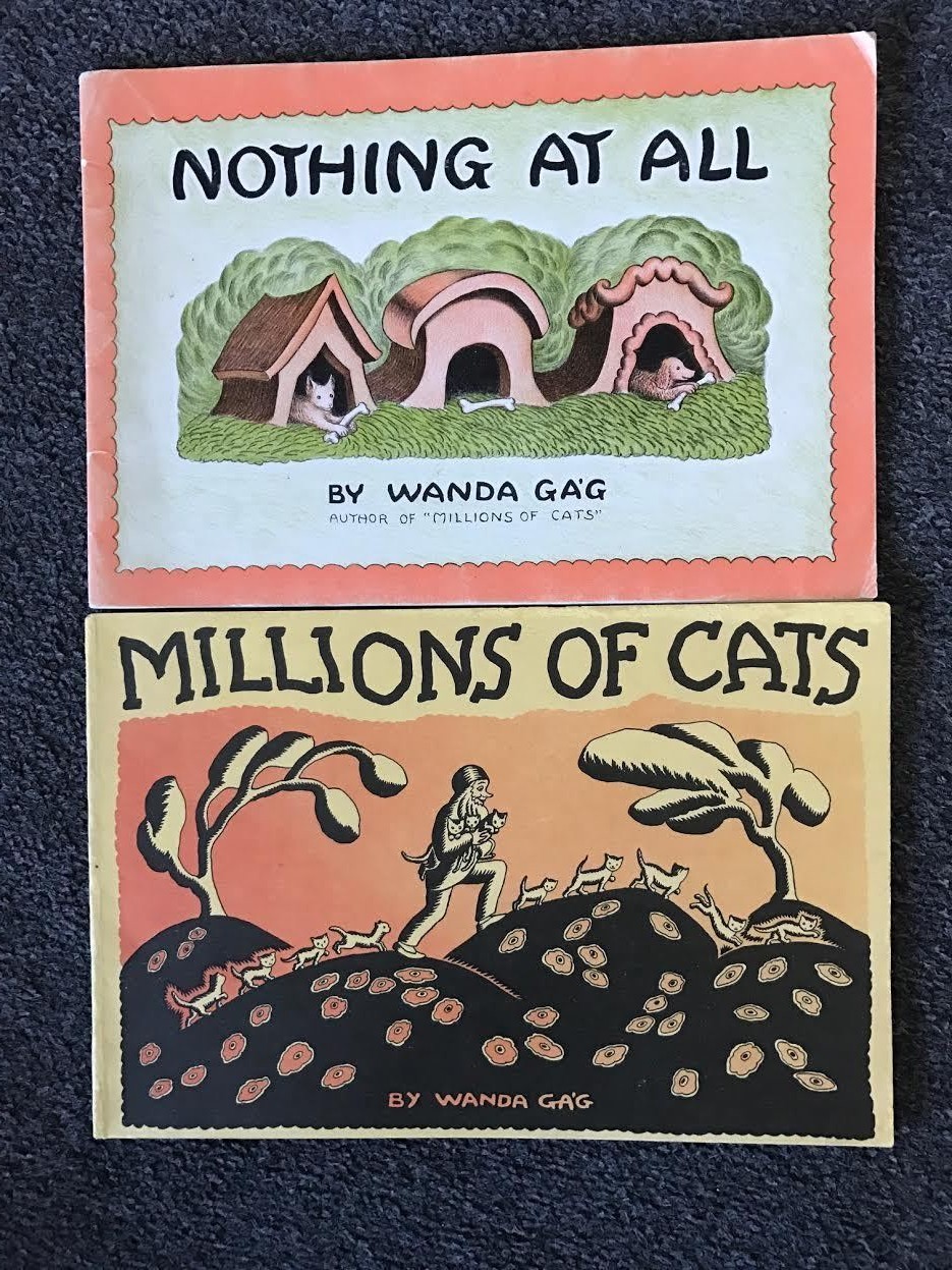 2 wanda gag books millions of cats & nothing at all paperbacks newbery award