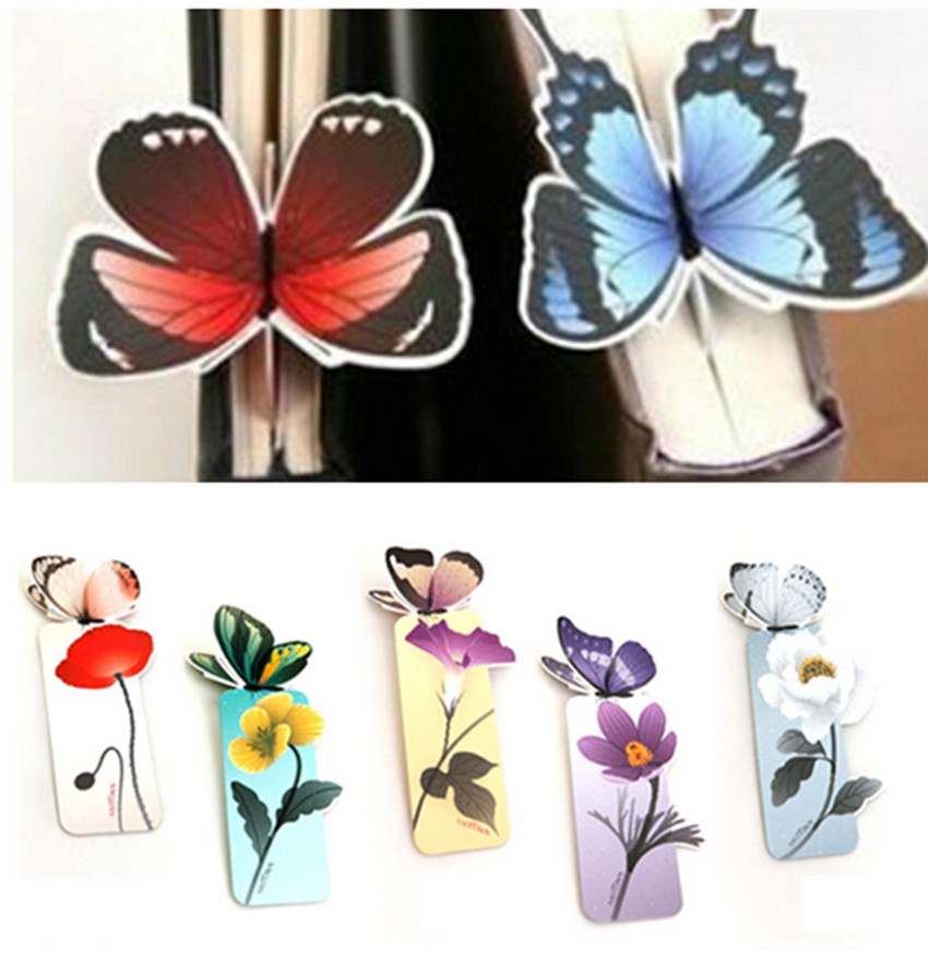 4 pieces creative various cute butterfly bookmark note pad memo stationery gift