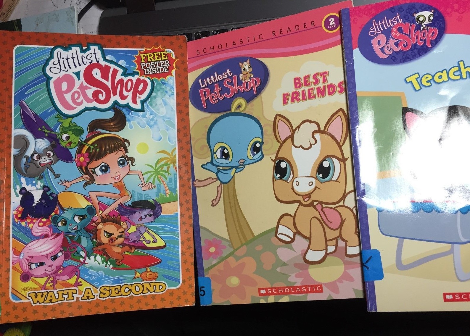 littlest pet shop book lot scholastic 3 sc storybooks teachers pet best friends