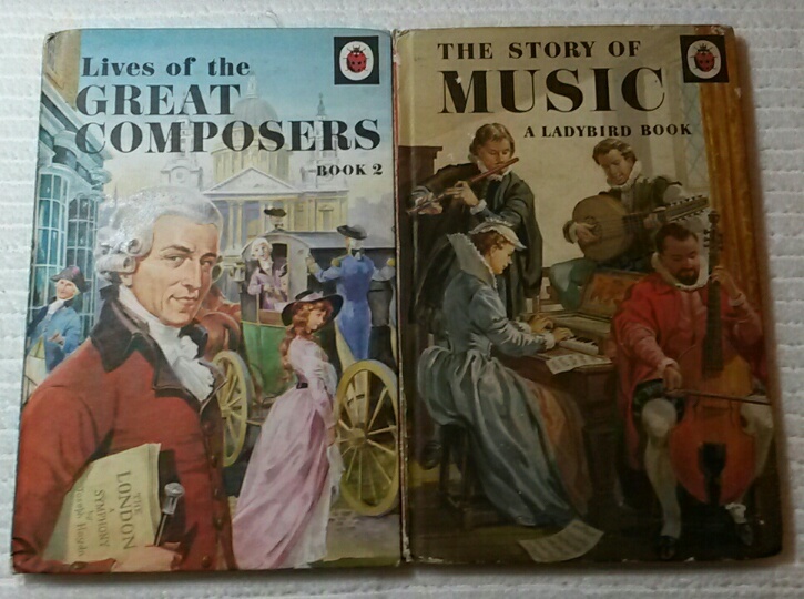 2 vintage ladybird books – same series 662 - the story of music / great composer