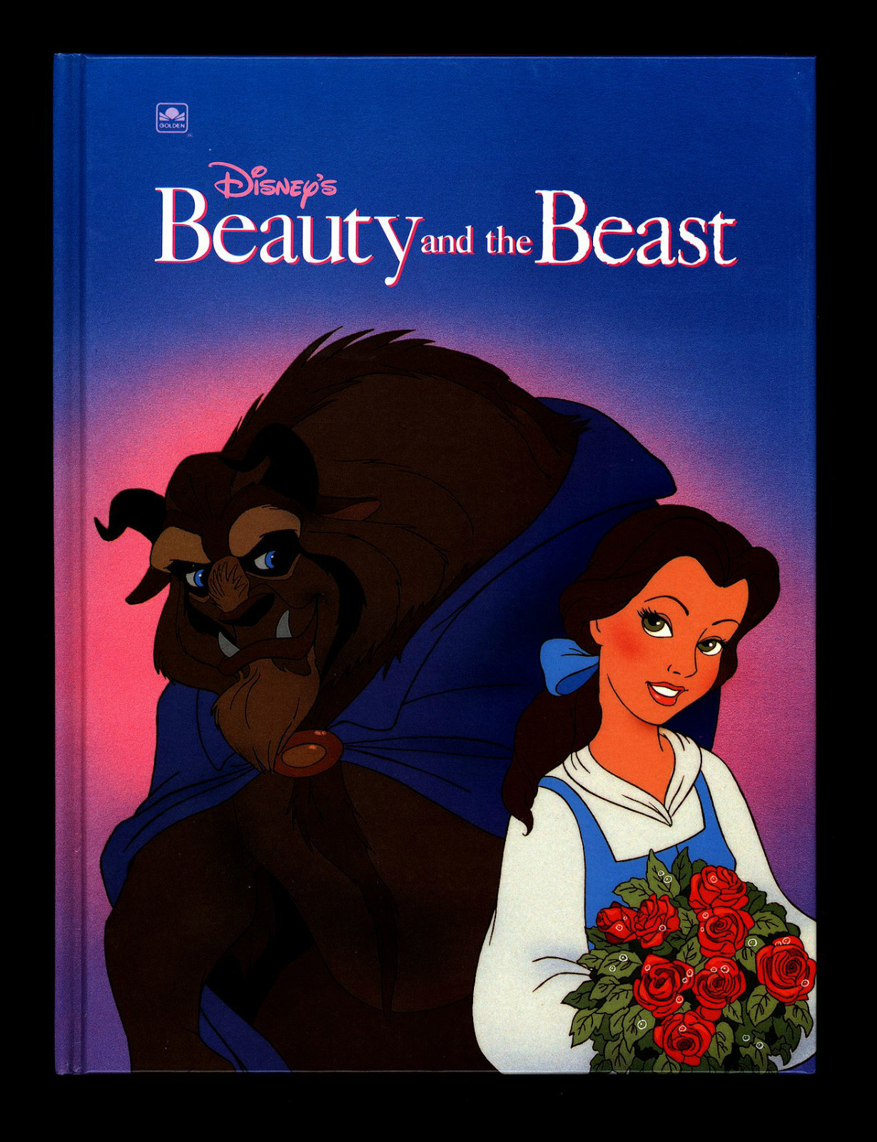 1984 disney s  beauty and the beast  big golden book high grade condition!