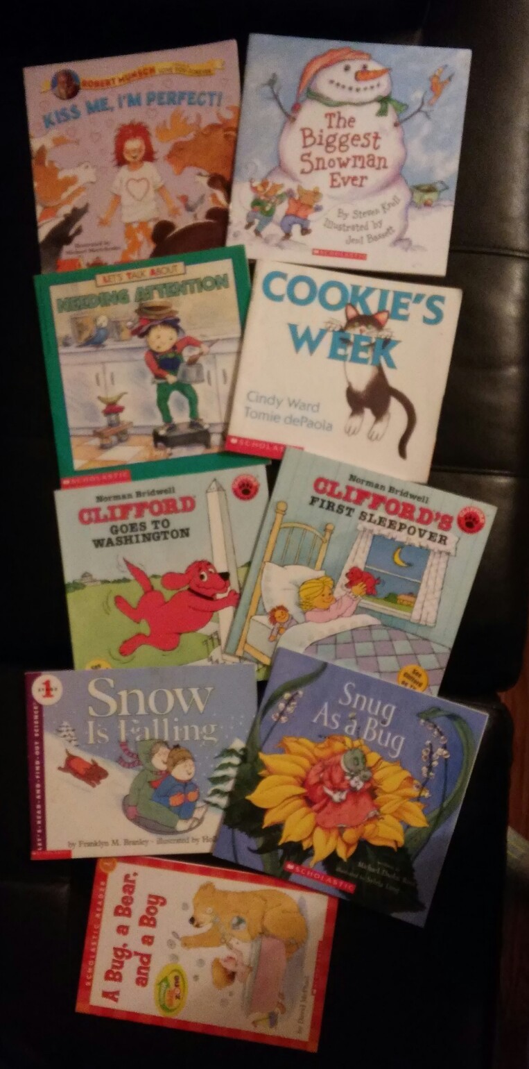 9 children s scholastic books clifford biggest snowman ever bug bear boy & more