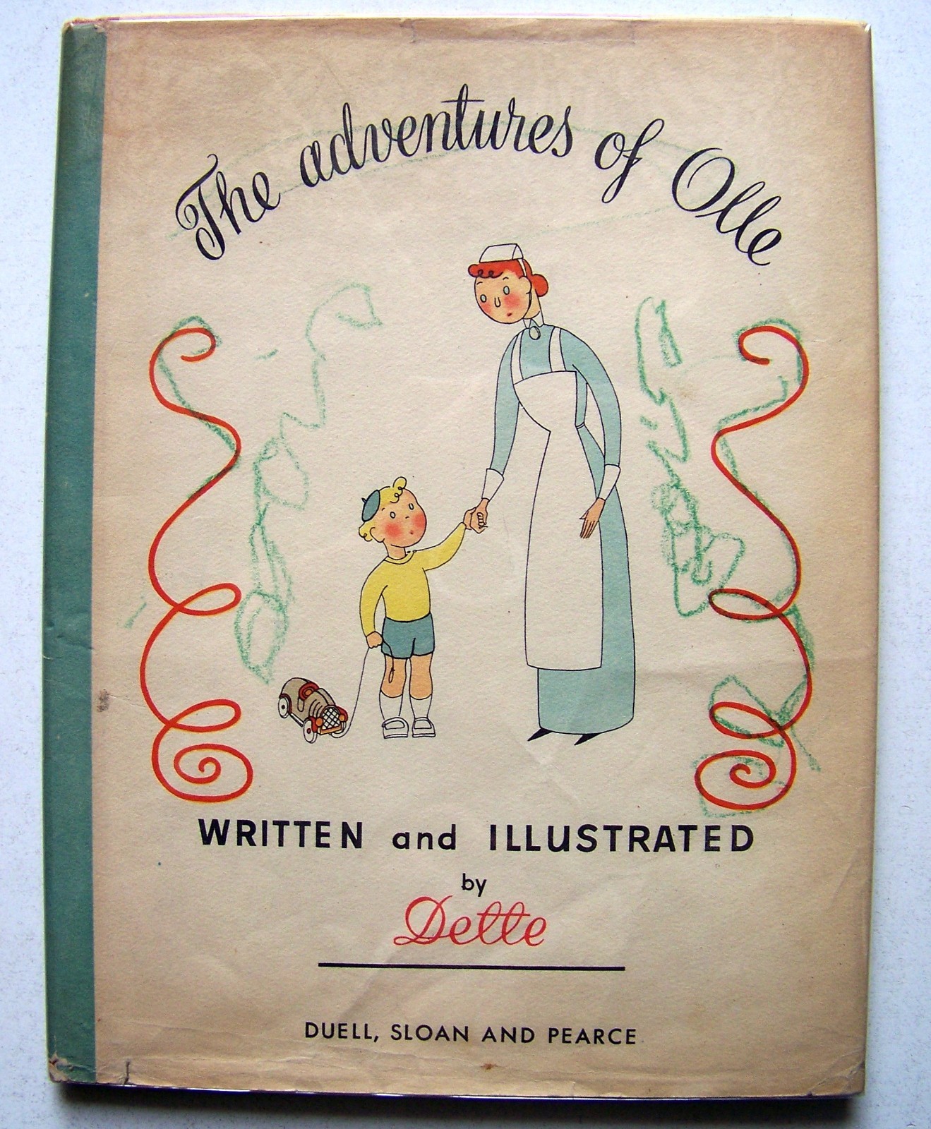 1946 1st ed  the adventures of olle written & illustrated by dette w dj