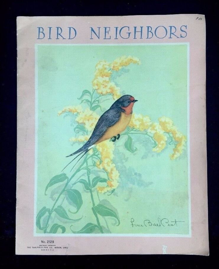 1936 original vintage bird neighbors by fern bisel children's book