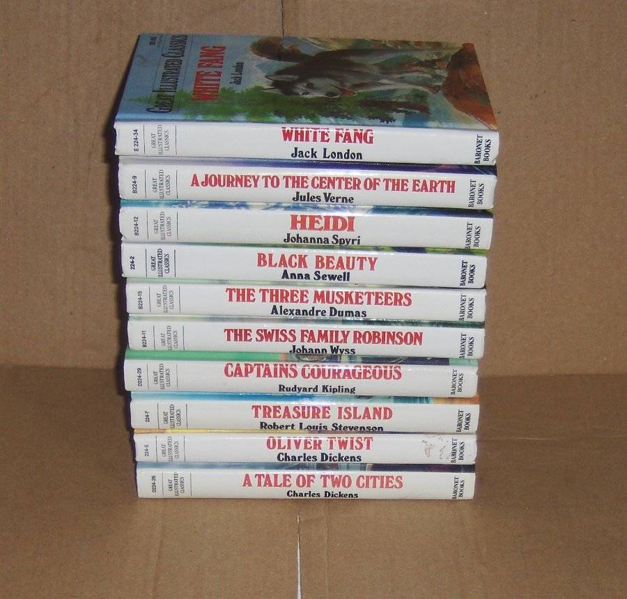 10 hardcover great illustrated classics heidi black beauty oliver twist