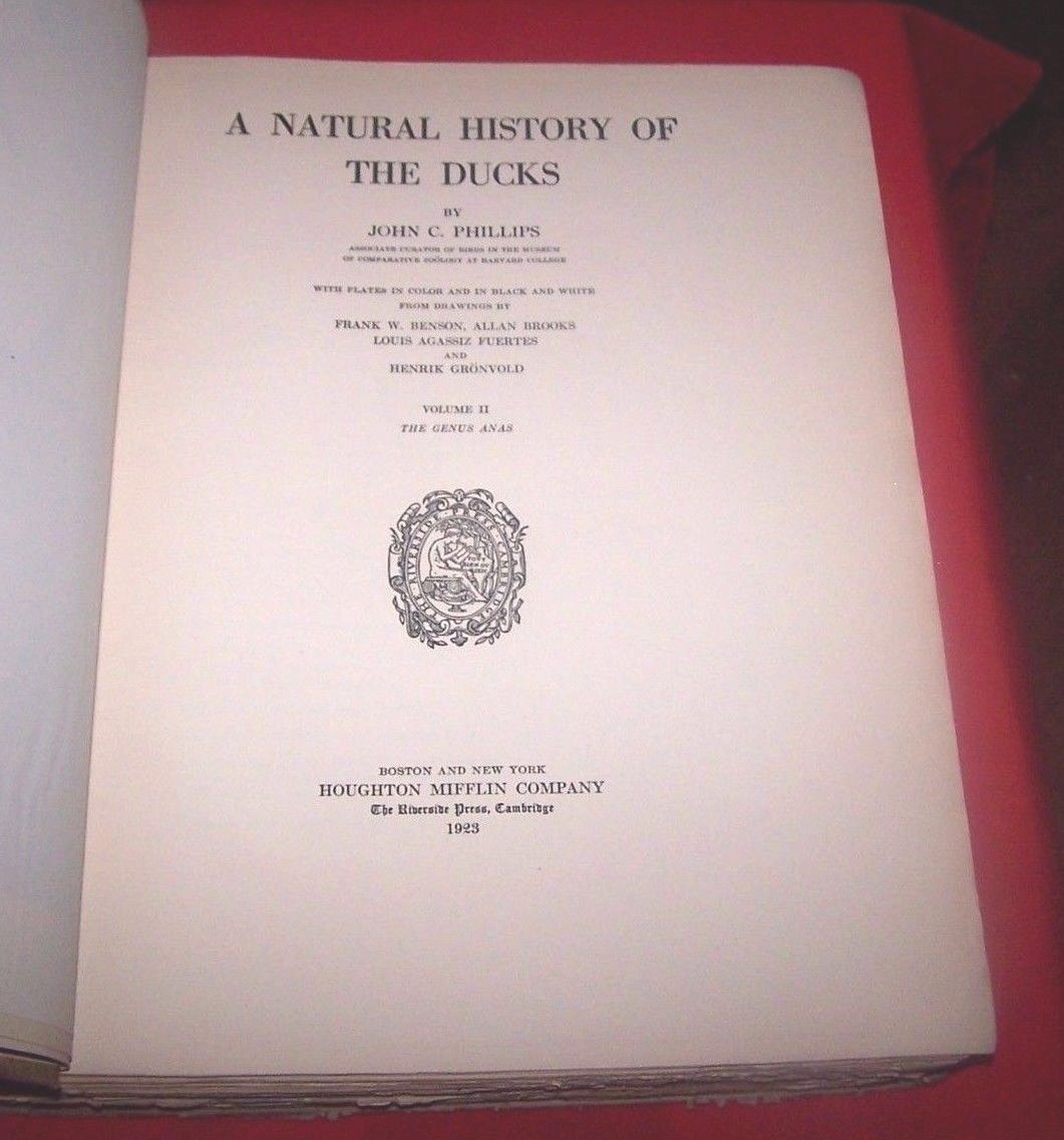 1923  1st edition   natural history of the ducks   j  phillips vol  ii