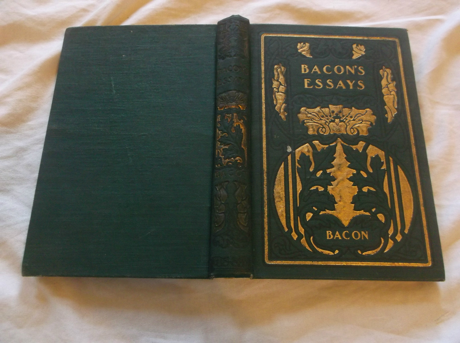 1900 francis bacon essays antique vintage rare book