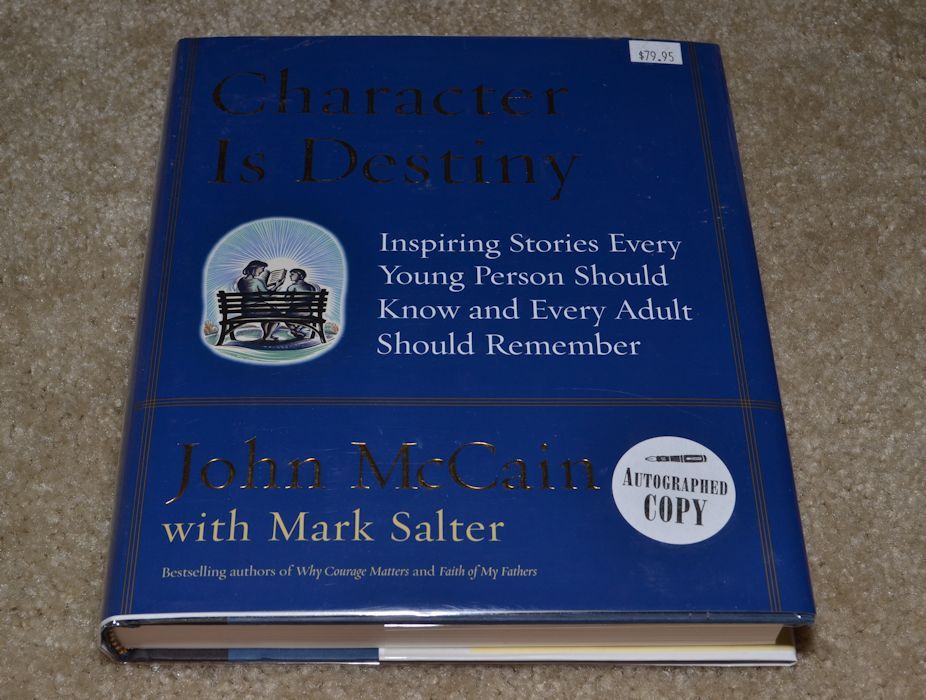 character is destiny signed by john mccain hardcover book 1st edition