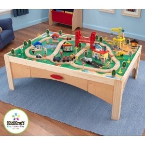 KidKraft Wooden Train Table Set