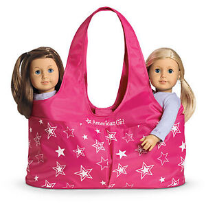 AMERICAN GIRL PINK STARRY TOTE HOLDS 2 DOLLS NEW ~ FREE USA SHIPPING