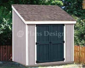  Storage Utility Lean to Shed Building Plans Design 10408 | eBay