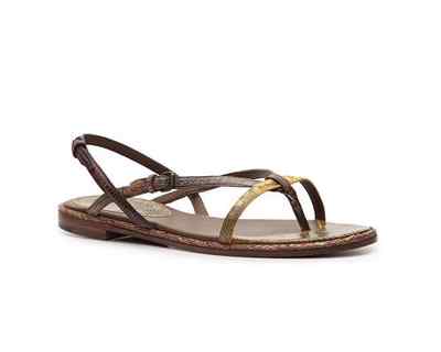 Pre-owned Bottega Veneta Reptile Leather Flat Sandal Shoes Sizes 36-41 Retail $595 In Brown