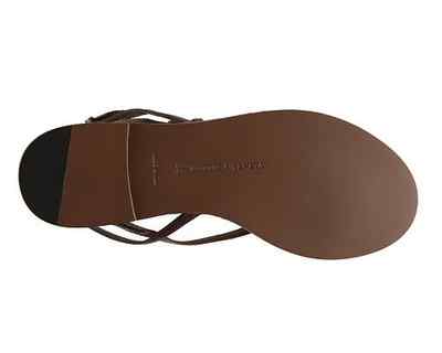 Pre-owned Bottega Veneta Reptile Leather Flat Sandal Shoes Sizes 36-41 Retail $595 In Brown