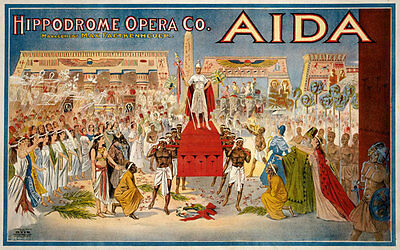 TH16 Vintage Aida Opera Theatre Poster Print A1 A2 A3