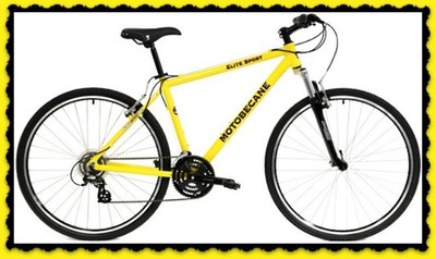 NEW MOTOBECANE ELITE SPORT 23'' YELLOW 21 SPEED ADVENTURE HYBRID BIKE