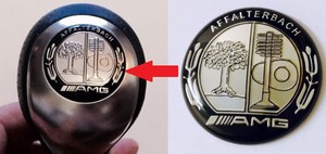 Mercedes gear knob badge #2