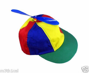 Propeller Cap  Costume Helicopter with Hat hats helicopter Ball Beanie  Copter ADULT beanie  Clown