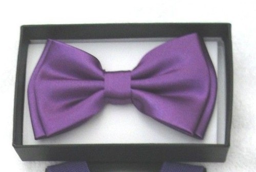 SHINY-PURPLE-TUXEDO-ADJUSTABLE-BOW-TIE-BOWTIE-NEW-IN-GIFT-BOX-PURPLE-BOW-TIE