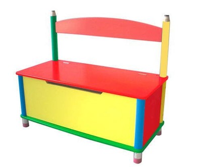 Pencil Toy Chest or Wooden Storage Bench, ...