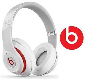 NEW BEATS STUDIO 2.0 OVER EAR HEADPHONES MUSIC - WHITE DR DRE WIRED