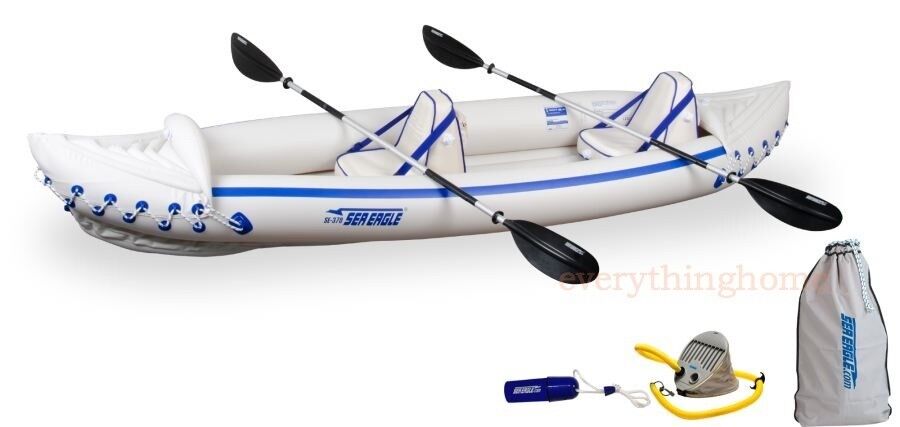 Sea Eagle 370 Pro Package Inflatable 12.5 Ft Kayak New Factory Sealed 3-Yr Wty!
