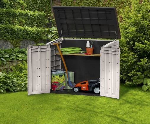 EAN 4250627000143 product image for Outdoor Patio Garden Backyard Storage Shed Weatherproof Keter Woodland Max | upcitemdb.com