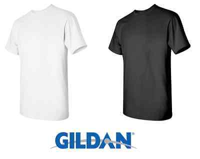 Pre-owned Gildan 200 T-shirts Blank 100 Black 100 White Bulk Lot S-xl Wholesale  5000
