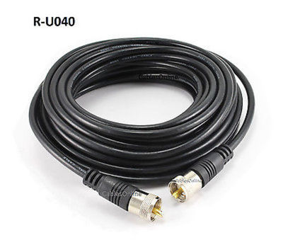 40ft RG8x Coax UHF (PL259) Male to Male Antenna Cable - CablesOnline R-U040. Buy it now for 30.99