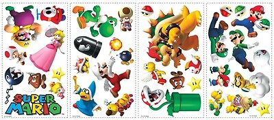 35 New NINTENDO SUPER MARIO WALL STICKERS ...