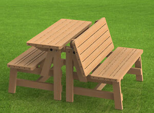 Convertible-Benches-to-Picnic-Table-Combination-Building-Plans