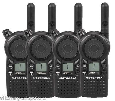 4 Motorola CLS1110 Two Way Radio Walkie Talkies - Ships Free & Quick, Best