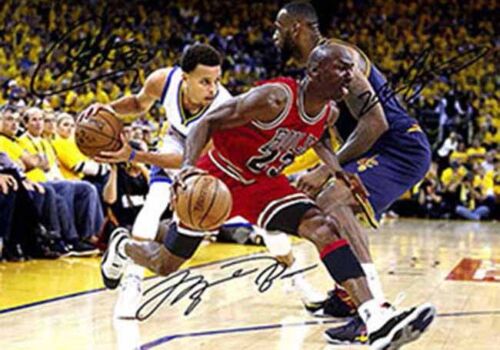 Michael-Jordan-LeBron-James-Stephen-Curry-Basketball-Signed-Autograph-A4-Poster