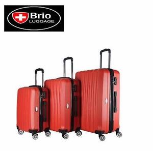 NEW BRIO HARD SPINNER LUGGAGE SET 3 PC HARD SPINNER LUGGAGE RED SUITCASE TRAVEL GEAR BAG 83668136