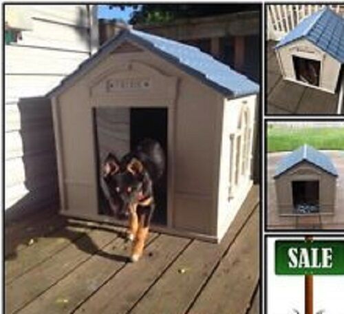 XL DOG HOUSE Shelter Kennel Large Plastic ...
