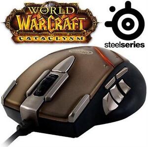 USED SS WOW CATACLYSM MMO MOUSE STEELSERIES WORLD OF WARCRAFT GAMING MOUSE - PC COMPUTER - GAMES