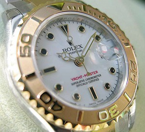 Details about *NEW* ROLEX LADIES SS18K YELLOW GOLD WHITE YACHTMASTER ...