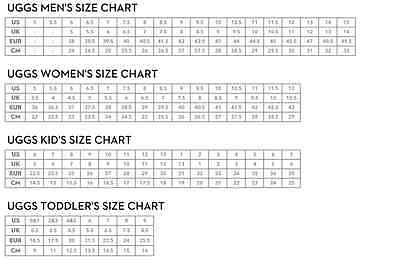 Ugg Women S Size Chart