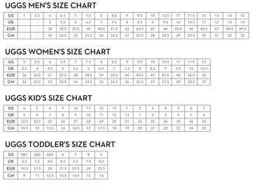 Mens Ugg Size Chart