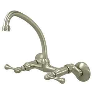 Details about Wall Mount Brushed Nickel Kitchen Sink Faucet Faucets ...