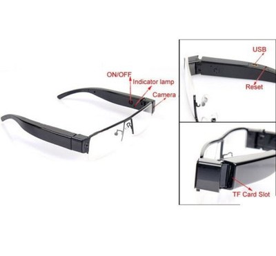 Lunettes de soleil HD 1080p DVR Spy sécurité caméra cachée Video Recorder Eyewear CAM WEB