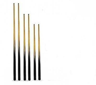 6 x NEW ASSORTED SIZE POOL CUES. 57, 48 AND 36 INCH
