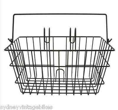 FRONT WIRE BIKE BASKET BLACK LIFT OFF Vintage Ladies RETRO BICYCLES MESH ☆