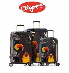NEW OLYMPIA ART 3PC SPINNER SET   ART SERIES KING SEJONG 3 PIECE SPINNER SET LUGGAGE BAGGAGE TRAVEL GEAR 93074398