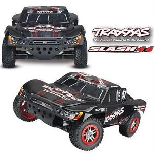 USED TRAXXAS SLASH RC VEHICLE MIKE JENKINS EDITION - 4X4 1/10 Scale 4WD Electric Short Course Truck - REMOTE  78574357