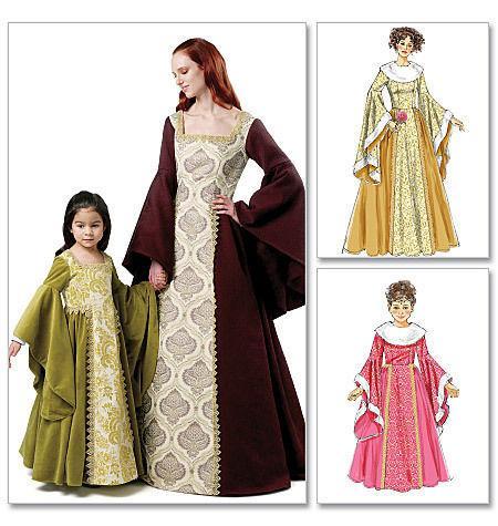 medieval costume patterns dress renaissance sewing pattern mccall dresses costumes mccalls halloween childrens misses clothing gown child historical celtic children