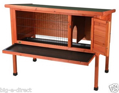 Small Animal Pet Enclosure Wooden Hutch Cage ...