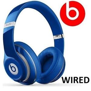 NEW BEATS STUDIO 2.0 HEADPHONES BLUE WIRED OVER EAR HEADPHONES DR DRE   90385018