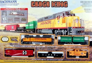 Bachmann-HO-Scale-Train-Set-Analog-Cargo-King-Freight-Union-Pacific 