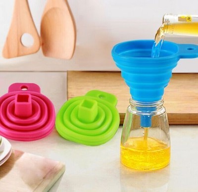 Silicone Gel Practical Collapsible Foldable Funnel Hopper ...